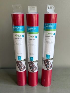 3 Premium Cricut CARDINAL RED Removable Matte Vinyl Explore Air 2 Maker 12x48